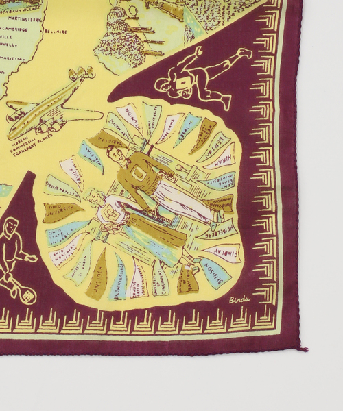 JOURNAL STANDARD relume(ジャーナルスタンダード レリューム)の「BINDU / ビンドゥー マップ バンダナ(バンダナ/スカーフ・メンズ・ブルー系その他/ブルー/オレンジ/イエロー/ブラウン/ネイビー/ライトブルー/アイボリー・FREE)」の14枚目の写真