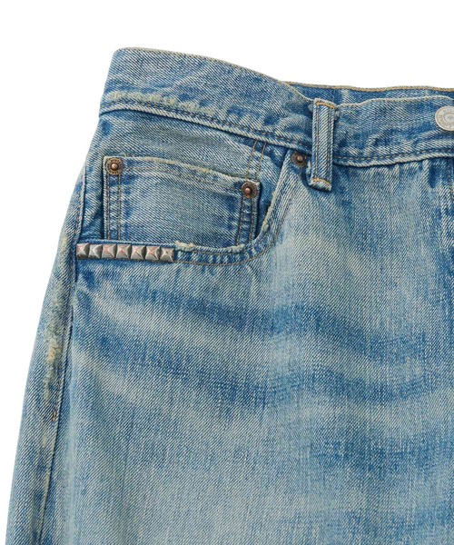 HYSTERIC GLAMOUR(ヒステリックグラマー)の「CMR加工 ストレートデニムパンツ(デニムパンツ・メンズ・ライトインディゴブルー・29inch/28inch/34inch/32inch/31inch/30inch)」の6枚目の写真
