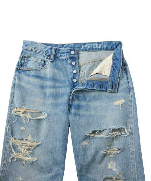 HYSTERIC GLAMOUR(ヒステリックグラマー)の「CMR加工 ストレートデニムパンツ(デニムパンツ・メンズ・ライトインディゴブルー・29inch/28inch/34inch/32inch/31inch/30inch)」の8枚目の写真