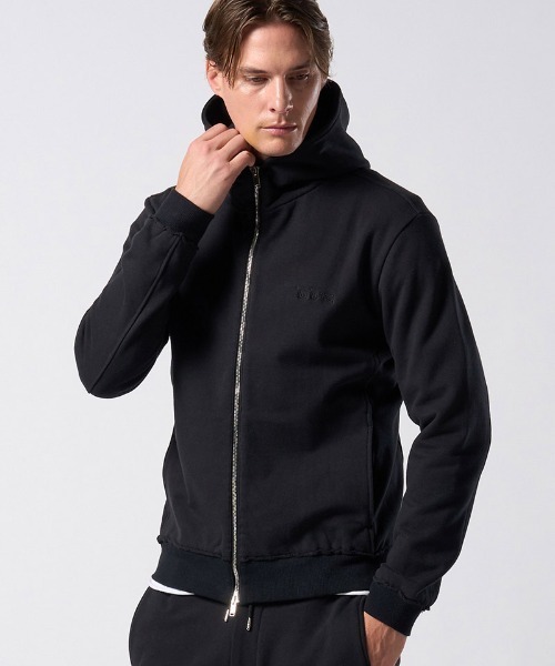 wjk(ダヴルジェイケイ)の「mpa4196-super urake zip-up parka ジップアップパーカー(206 mw07j)(パーカー・メンズ・トップグレー/ブラック・S/XL/L/M)」の2枚目の写真