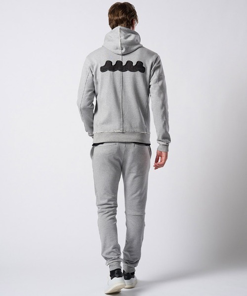 wjk(ダヴルジェイケイ)の「mpa4196-super urake zip-up parka ジップアップパーカー(206 mw07j)(パーカー・メンズ・トップグレー/ブラック・S/XL/L/M)」の9枚目の写真