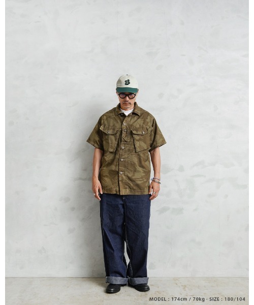 MILITARY（ミリタリー）の「実物 新品 デッドストック イギリス軍 リメイク TROPICAL COMBAT S/S シャツ　OLIVE（シャツ/ブラウス・メンズ・オリーブ・L/M/M-L/L-XL）」の5枚目の写真