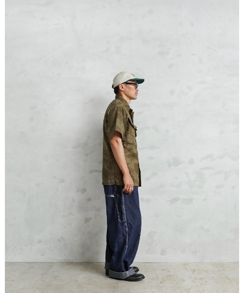 MILITARY（ミリタリー）の「実物 新品 デッドストック イギリス軍 リメイク TROPICAL COMBAT S/S シャツ　OLIVE（シャツ/ブラウス・メンズ・オリーブ・L/M/M-L/L-XL）」の6枚目の写真