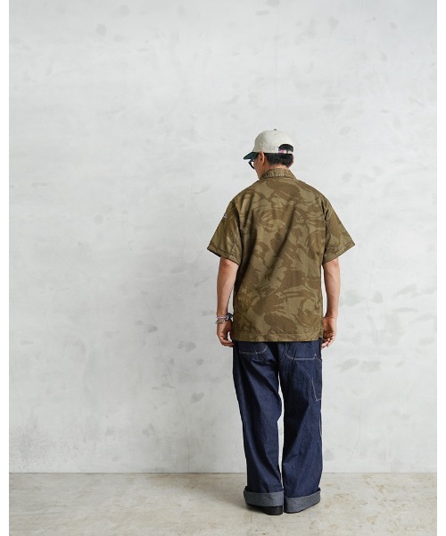 MILITARY（ミリタリー）の「実物 新品 デッドストック イギリス軍 リメイク TROPICAL COMBAT S/S シャツ　OLIVE（シャツ/ブラウス・メンズ・オリーブ・L/M/M-L/L-XL）」の7枚目の写真