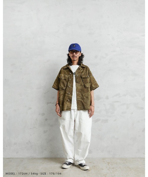 MILITARY（ミリタリー）の「実物 新品 デッドストック イギリス軍 リメイク TROPICAL COMBAT S/S シャツ　OLIVE（シャツ/ブラウス・メンズ・オリーブ・L/M/M-L/L-XL）」の10枚目の写真