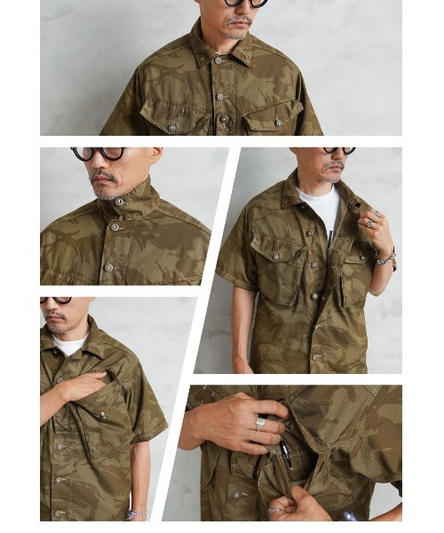 MILITARY（ミリタリー）の「実物 新品 デッドストック イギリス軍 リメイク TROPICAL COMBAT S/S シャツ　OLIVE（シャツ/ブラウス・メンズ・オリーブ・L/M/M-L/L-XL）」の13枚目の写真