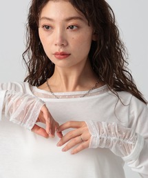BAYFLOW | ドットチュールスリーブロングスリーブT(Tシャツ/カットソー)