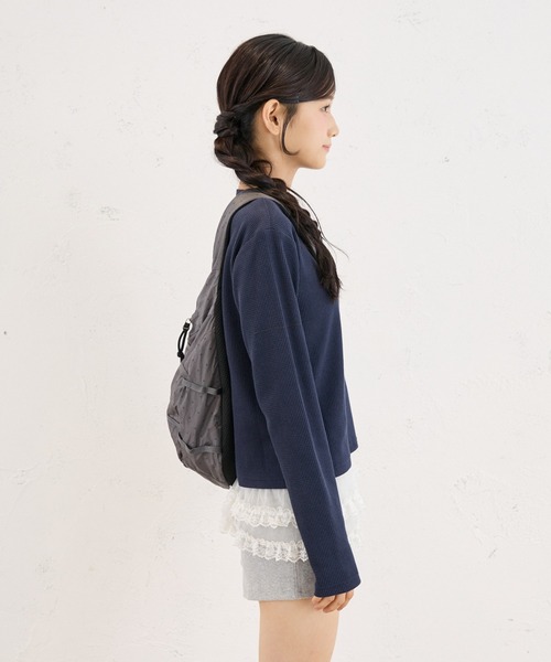 FCMM(エフシーエムエム)の「SHOULDER NAP SACK / ショルダーナップサック(バックパック/リュック・レディース・ライトブルー/グレー・FREE)」の7枚目の写真
