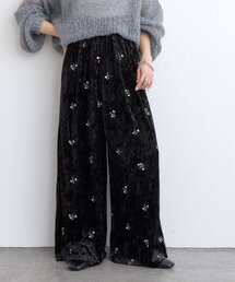 【WEB限定】ベロア刺繍イージーパンツ