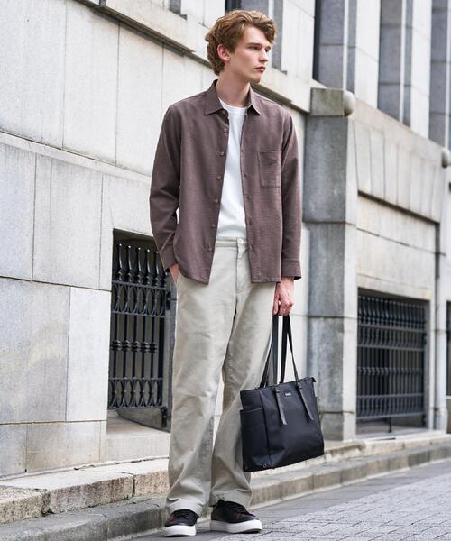 DRESSTERIOR(ドレステリア)の「【ウォッシャブル】スウェードタッチ キュプラフィブリル シャツ(シャツ/ブラウス・メンズ・ブラック/ブラウン系・90)」の6枚目の写真