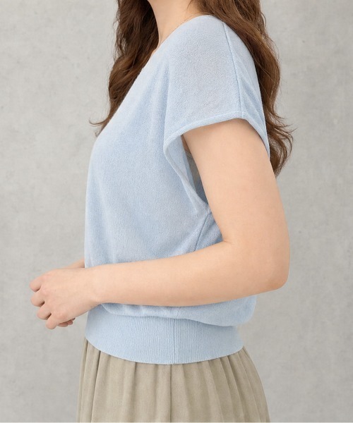 JOCOSA(ジョコサ)の「Vネック シアー サマーニットタンクトップ(ニット/セーター・レディース・グリーン/ライトブルー/ピンク/ライトグレー/ブラック/アイボリー・FREE)」の12枚目の写真