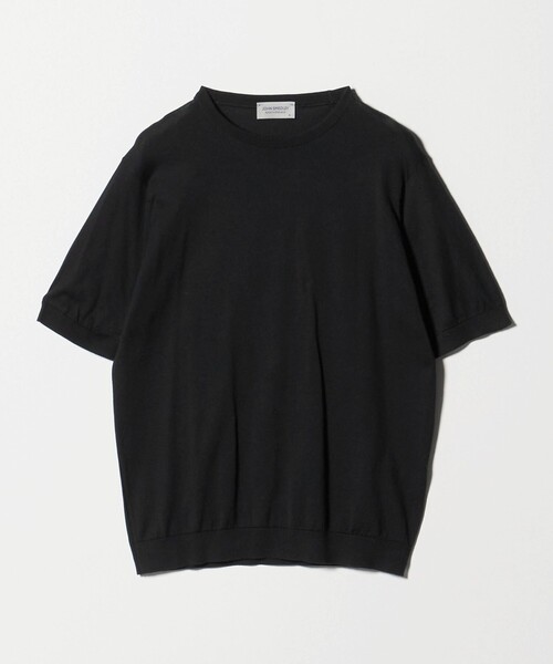 JOHN SMEDLEY(ジョンスメドレー)の「<JOHN SMEDLEY>KIELL/ショートスリーブ ニットTシャツ(ニット/セーター・メンズ・ダークブラウン/ブラック・S)」の1枚目の写真