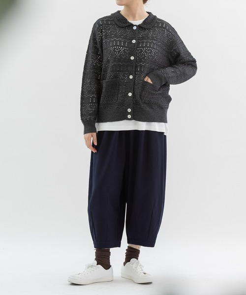 nop de nod(ノップドゥノッド)の「Pommeギャバ裾ダーツ9分パンツ(その他パンツ・レディース・ブラック/ネイビー/ダークグレー・3)」の10枚目の写真