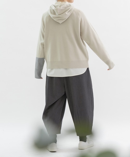 nop de nod(ノップドゥノッド)の「Pommeギャバ裾ダーツ9分パンツ(その他パンツ・レディース・ブラック/ネイビー/ダークグレー・3)」の19枚目の写真