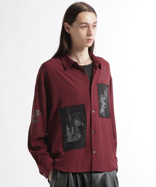 HARE(ハレ)の「ドローイングパッチシャツ/LS(HARE)(シャツ/ブラウス・メンズ・レッド・FREE)」の21枚目の写真
