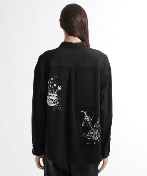 HARE(ハレ)の「ドローイングパッチシャツ/LS(HARE)(シャツ/ブラウス・メンズ・レッド・FREE)」の4枚目の写真