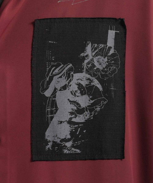 HARE(ハレ)の「ドローイングパッチシャツ/LS(HARE)(シャツ/ブラウス・メンズ・レッド・FREE)」の2枚目の写真