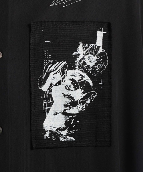 HARE(ハレ)の「ドローイングパッチシャツ/LS(HARE)(シャツ/ブラウス・メンズ・レッド・FREE)」の3枚目の写真