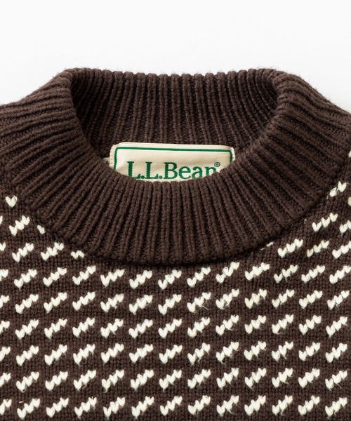 L.L.Bean(エルエルビーン)の「【JAPAN EDITION】ウェイン・セーター・バーズアイ(ニット/セーター・レディース・ブラウン/ネイビー・MEDIUM)」の6枚目の写真
