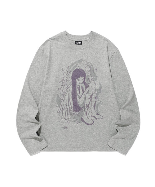 NICE GHOST CLUB(ナイスゴーストクラブ)の「STARRY ANGEL 長袖Tシャツ グレー (NG2GFUT552A)(Tシャツ/カットソー・レディース・グレー・SMALL/MEDIUM)」の1枚目の写真