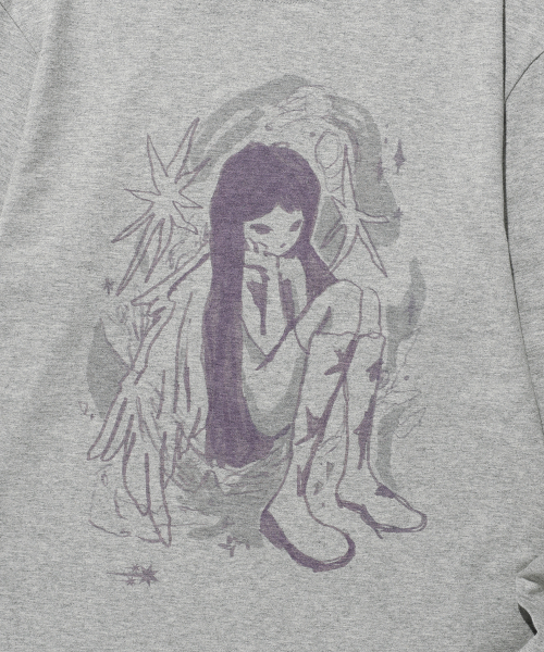 NICE GHOST CLUB(ナイスゴーストクラブ)の「STARRY ANGEL 長袖Tシャツ グレー (NG2GFUT552A)(Tシャツ/カットソー・レディース・グレー・SMALL/MEDIUM)」の5枚目の写真