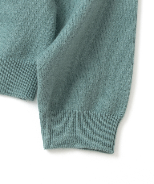 KNITTED(ニッティド)の「ベーシックエッセンシャルクロップラウンドカーディガン ダスティグリーン(カーディガン/ボレロ・メンズ・その他・M/L/XL)」の5枚目の写真