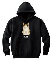 Moftique(モフティック) プルパーカー スウェット 裏毛 三毛猫 キャット ペット アニマル プリント トップス レディース ユニセックス