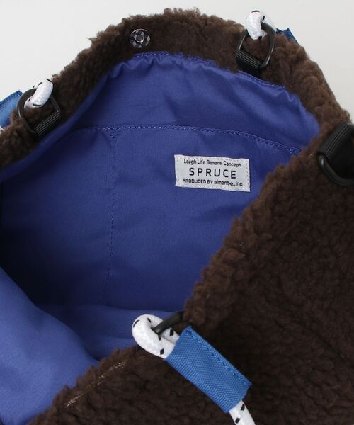 SPRUCE（スプルース）の「EM : 【SPRUCE】｜ボアコード2WAYトート（ショルダーバッグ・レディース・ブラック/ブラウン/ベージュ/グレー・FREE）」の9枚目の写真