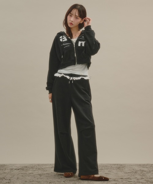 apres jour mignon(アプレジュールミニョン)の「アップリケパーカー(パーカー・レディース・杢グレー/ブラック/グレー・SMALL/LARGE)」の8枚目の写真