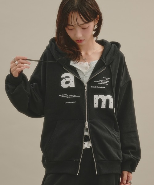 apres jour mignon(アプレジュールミニョン)の「アップリケパーカー(パーカー・レディース・杢グレー/ブラック/グレー・SMALL/LARGE)」の11枚目の写真