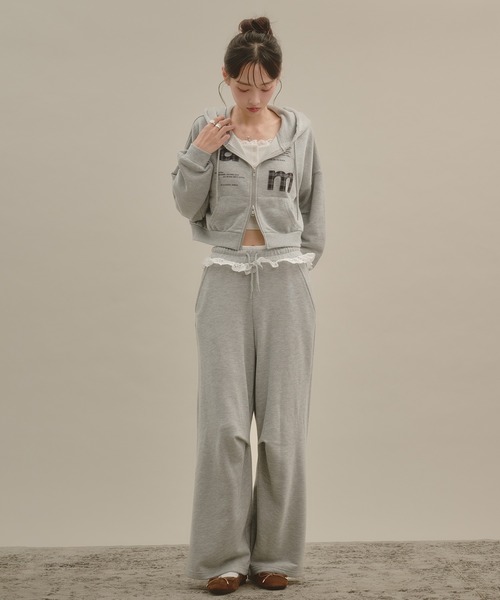 apres jour mignon(アプレジュールミニョン)の「アップリケパーカー(パーカー・レディース・杢グレー/ブラック/グレー・SMALL/LARGE)」の19枚目の写真