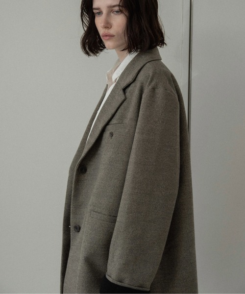 lawgy(ラウジー)の「sleeve double face tailored jacket / スリーブダブルフェイステーラードジャケット(テーラードジャケット・レディース・ブラウン系/ベージュ系・FREE)」の7枚目の写真