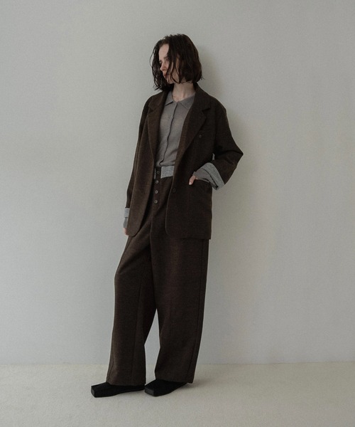lawgy(ラウジー)の「sleeve double face tailored jacket / スリーブダブルフェイステーラードジャケット(テーラードジャケット・レディース・ブラウン系/ベージュ系・FREE)」の14枚目の写真