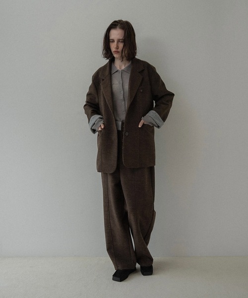 lawgy(ラウジー)の「sleeve double face tailored jacket / スリーブダブルフェイステーラードジャケット(テーラードジャケット・レディース・ブラウン系/ベージュ系・FREE)」の15枚目の写真