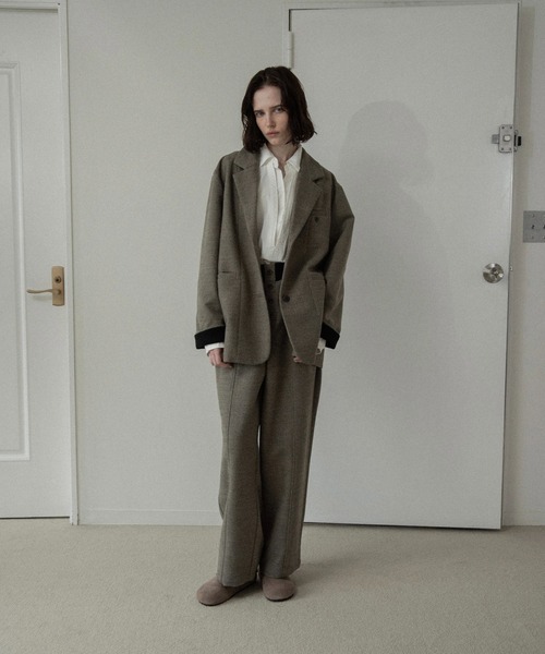 lawgy(ラウジー)の「sleeve double face tailored jacket / スリーブダブルフェイステーラードジャケット(テーラードジャケット・レディース・ブラウン系/ベージュ系・FREE)」の8枚目の写真