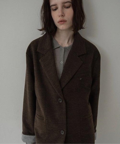 lawgy(ラウジー)の「sleeve double face tailored jacket / スリーブダブルフェイステーラードジャケット(テーラードジャケット・レディース・ブラウン系/ベージュ系・FREE)」の17枚目の写真