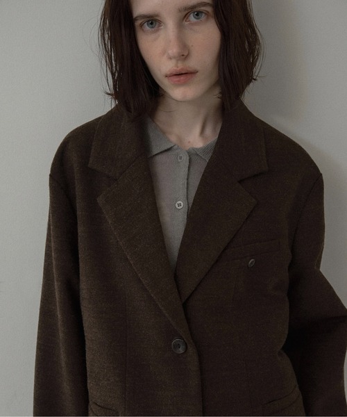 lawgy(ラウジー)の「sleeve double face tailored jacket / スリーブダブルフェイステーラードジャケット(テーラードジャケット・レディース・ブラウン系/ベージュ系・FREE)」の18枚目の写真
