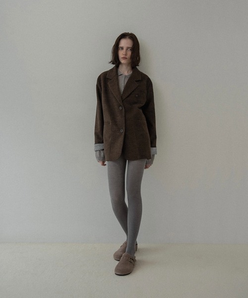 lawgy(ラウジー)の「sleeve double face tailored jacket / スリーブダブルフェイステーラードジャケット(テーラードジャケット・レディース・ブラウン系/ベージュ系・FREE)」の20枚目の写真