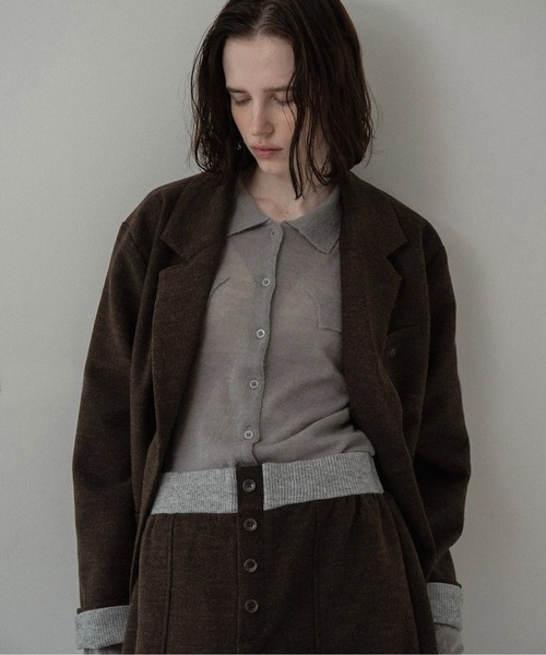 lawgy(ラウジー)の「sleeve double face tailored jacket / スリーブダブルフェイステーラードジャケット(テーラードジャケット・レディース・ブラウン系/ベージュ系・FREE)」の13枚目の写真