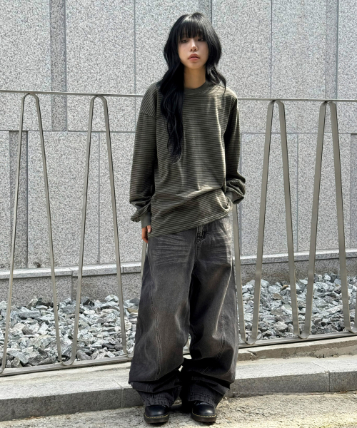 SCALLYWAG（スカリーワグ）の「ウォッシュドカーブデニムパンツ[ブラック]（デニムパンツ・レディース・その他・SMALL/MEDIUM/LARGE）」の7枚目の写真