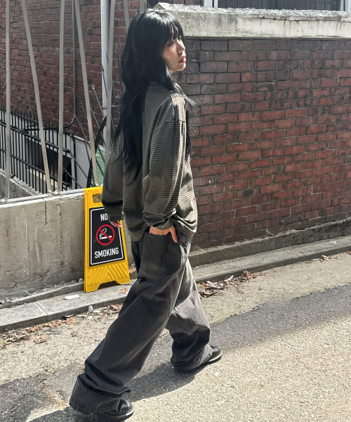 SCALLYWAG（スカリーワグ）の「ウォッシュドカーブデニムパンツ[ブラック]（デニムパンツ・レディース・その他・SMALL/MEDIUM/LARGE）」の8枚目の写真
