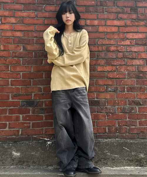 SCALLYWAG（スカリーワグ）の「ウォッシュドカーブデニムパンツ[ブラック]（デニムパンツ・レディース・その他・SMALL/MEDIUM/LARGE）」の9枚目の写真