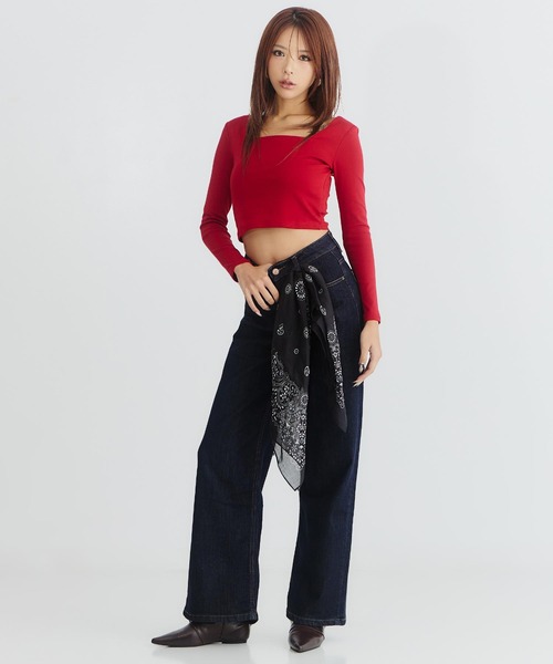 ANAP(アナップ)の「ザ・ストレートデニム(その他パンツ・レディース・インディゴブルー・S/M)」の2枚目の写真