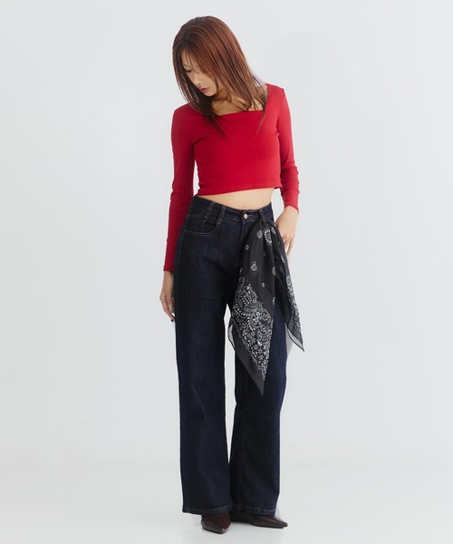 ANAP(アナップ)の「ザ・ストレートデニム(その他パンツ・レディース・インディゴブルー・S/M)」の3枚目の写真