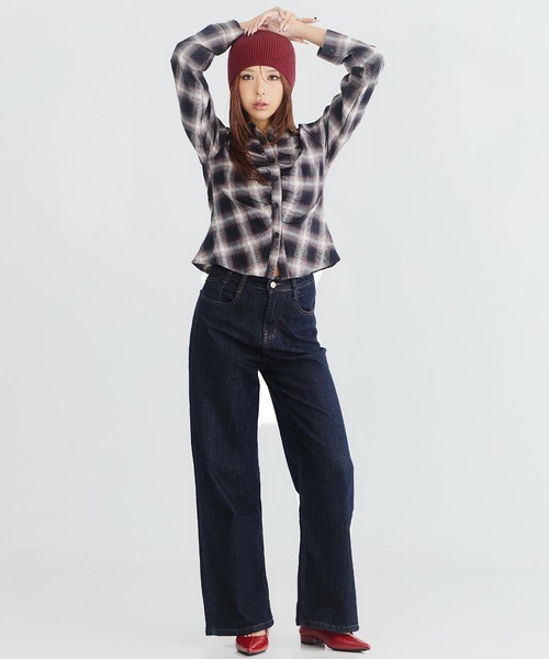 ANAP(アナップ)の「ザ・ストレートデニム(その他パンツ・レディース・インディゴブルー・S/M)」の4枚目の写真