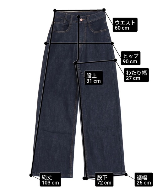 ANAP(アナップ)の「ザ・ストレートデニム(その他パンツ・レディース・インディゴブルー・S/M)」の7枚目の写真