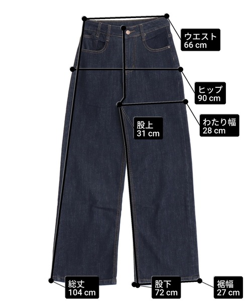 ANAP(アナップ)の「ザ・ストレートデニム(その他パンツ・レディース・インディゴブルー・S/M)」の8枚目の写真