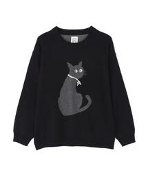 BEAVER（ビーバー）の「B omnivore/ビーオムニボー　CAT CREW NECK KNIT（ニット/セーター）」