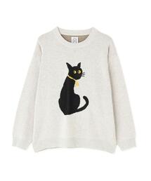 BEAVER（ビーバー）の「B omnivore/ビーオムニボー　CAT CREW NECK KNIT（ニット/セーター）」