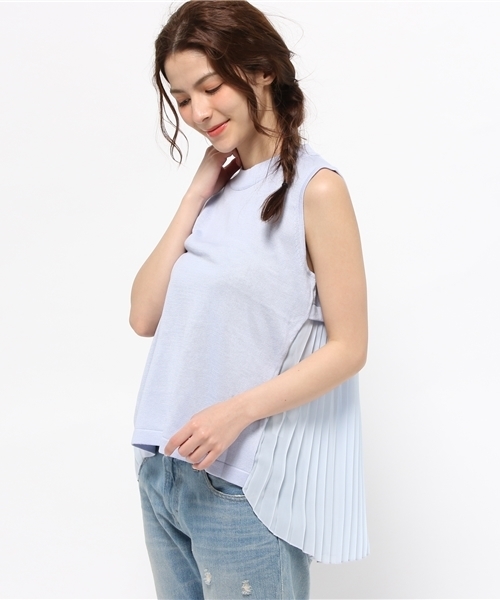 ROPE' PICNIC(ロペピクニック)の「バックプリーツトップス(ニット/セーター・レディース・ホワイト/グレー系その他/ネイビー/ブルー系その他・38)」の15枚目の写真